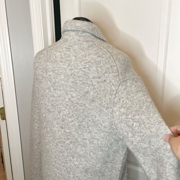 Vince Merino Wool Alpaca Brushed Shawl Knit Sweater Cardigan Oversized Coat - Picture 7 of 14